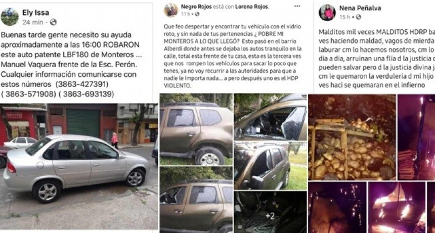 OLA DELICTIVA EN LOS BARRRIOS ALBERDI Y BELGRANO DE MONTEROS