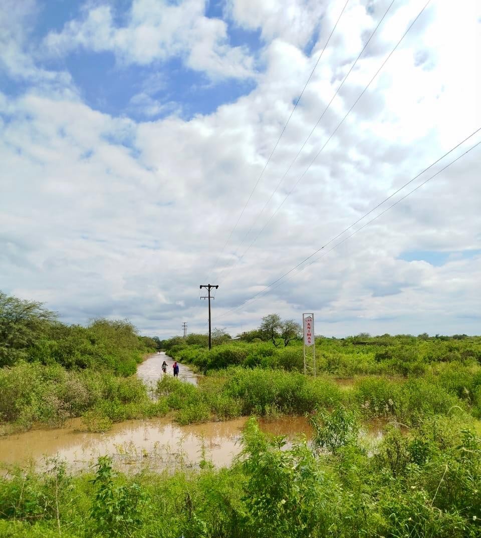 ALARMANTE SITUACI&Oacute;N, AL OTRO LADO DEL CORTE EN RUTA 157