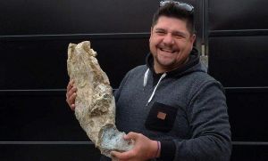 Compró camión de tierra y le vino con restos de un mastodonte