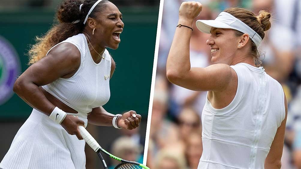 Serena Williams y Simona Halep juegan la final de Wimbledon