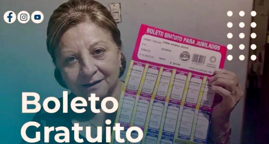 ENTREGA DE BOLETO GRATUITO PARA JUBILADOS