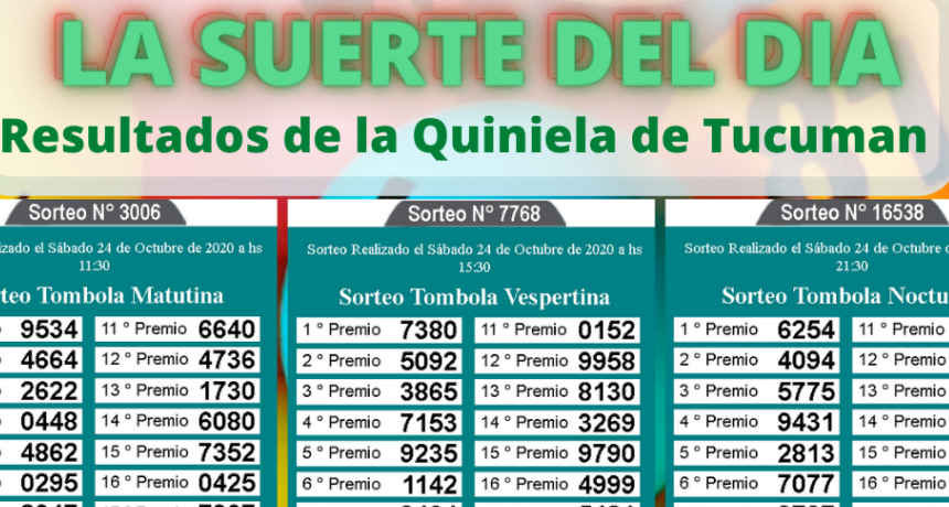 LOS NÚMEROS DEL DÍA Y DE TU SUERTE 