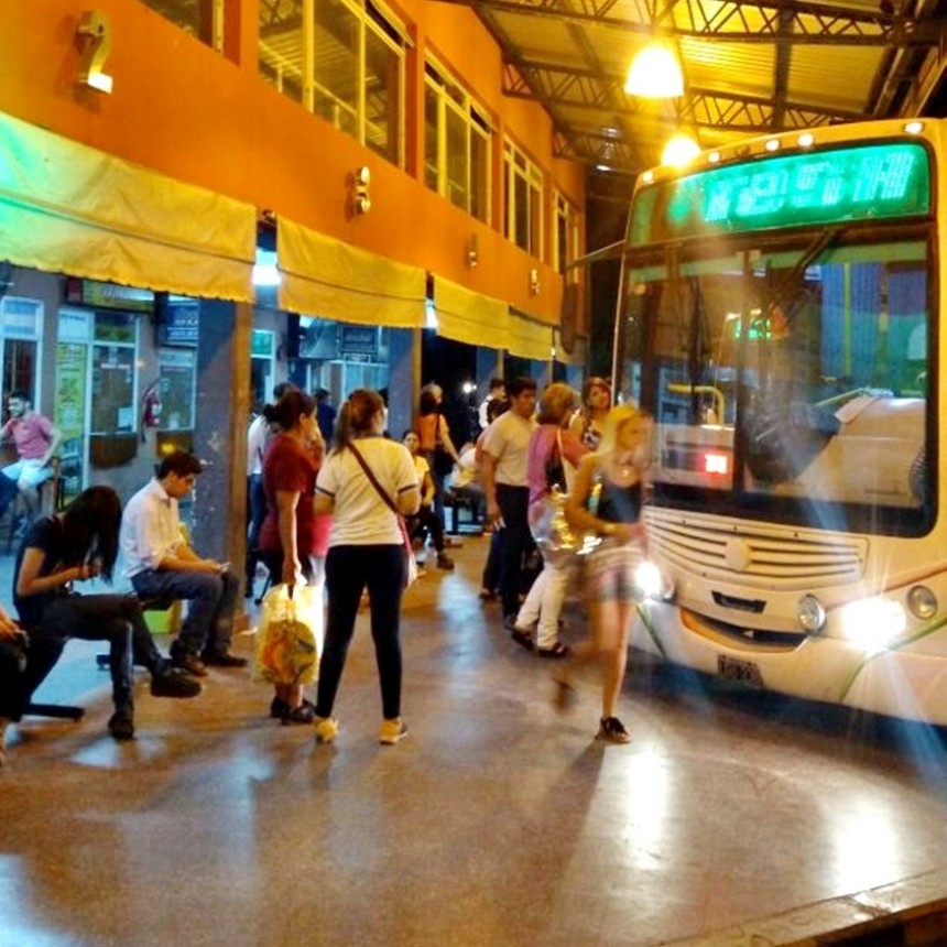 Suba en el transporte