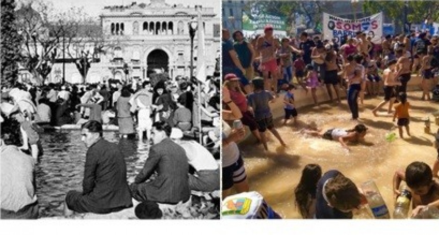 “CON LAS PATAS EN LA FUENTE” SE REPITIÓ LA POSTAL