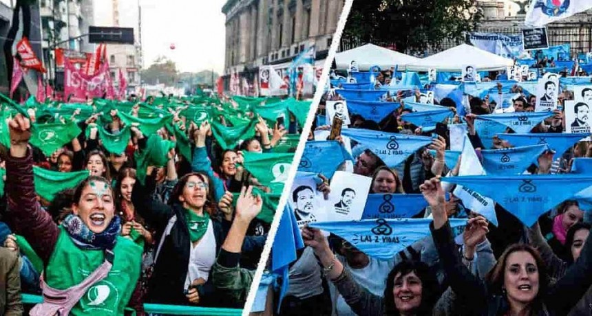 VIGILIAS, PAÑUELAZOS, CONCENTRACIONES A FAVOR Y EN CONTRA DEL DERECHO AL ABORTO POR EL DEBATE EN EL SENADO
